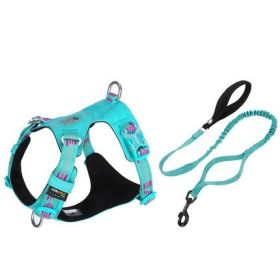 Large Pet Walking Dog Traction Rope Chest Strap (Option: Blue-XS)