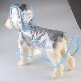 Pet Raincoat Dog Small Dog (Option: Blue-XL)